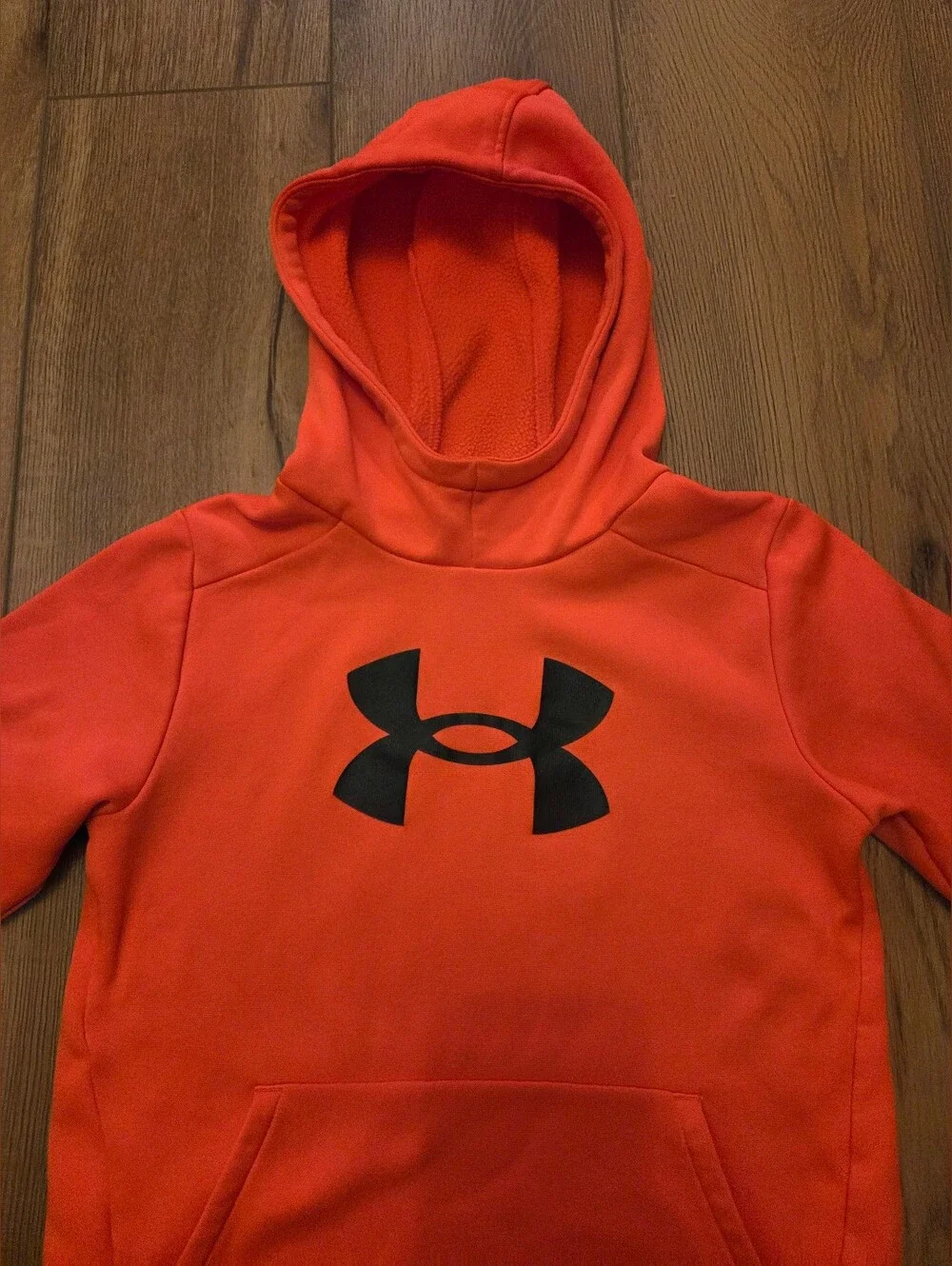 Under Armour Bright Neon Pink Hoodie with Black Logo